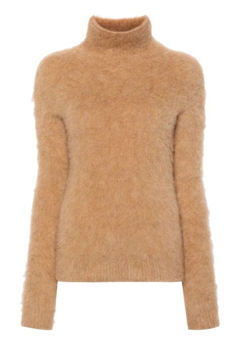 Brown elgar fluffy jumper  Maxmara sportmax - women MAXMARA SPORTMAX | Sweaters | 2422366162600006